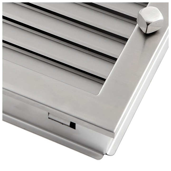 Kratka kominkowa wentylacyjna MODERN 20x20cm z żaluzją inox