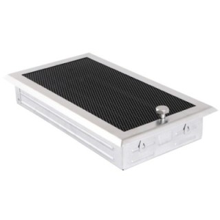Lüftungsgitter 16x32cm mit Jalousie Chrom Matt