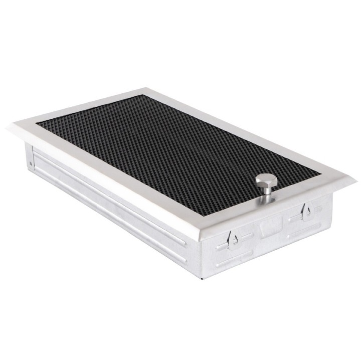 Ventilaton grate 16x32cm with venetian blind chrome matt