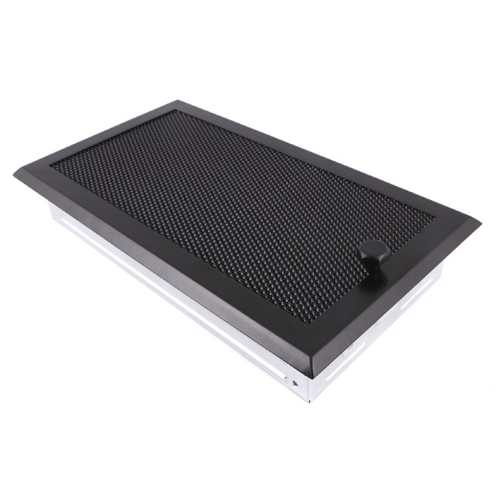 Ventilaton grate 16x32cm with venetian blind black matt