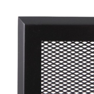 Lüftungsgitter 16x32cm mit Jalousie Schwarz Matt