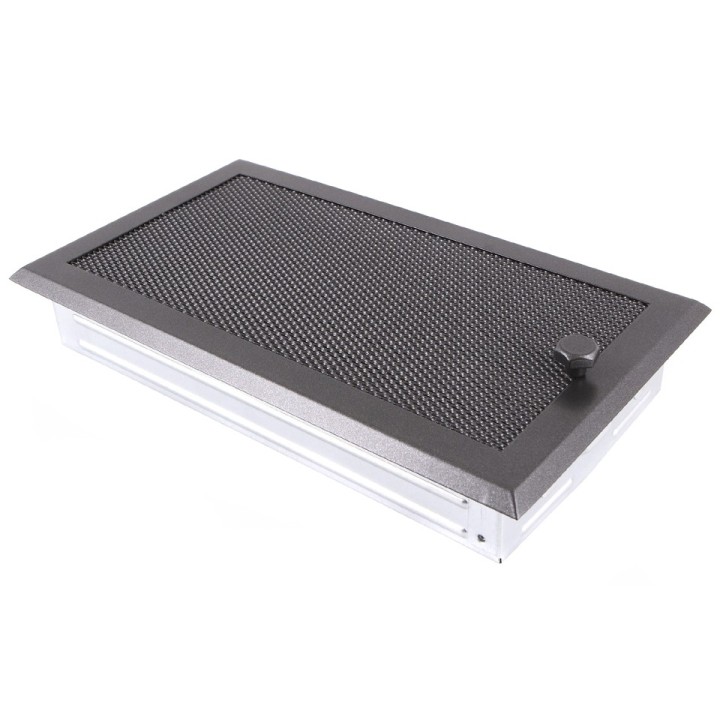 Grille de cheminée 16x32cm à ailettes
graphite  
