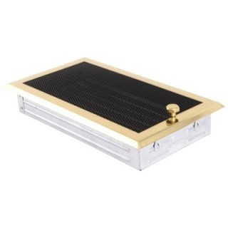 Ventilaton grate 16x32cm with venetian blind brass
