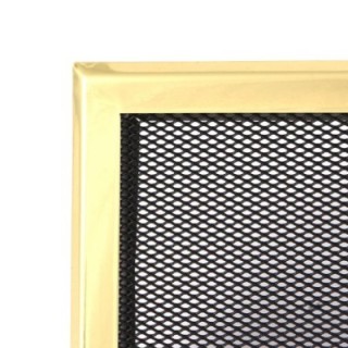 Lüftungsgitter 16x32cm mit Jalousie Messing