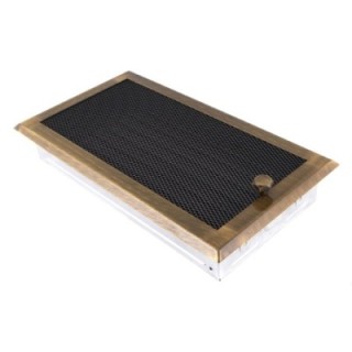 Ventilaton grate 16x32cm with venetian blind brass-patina