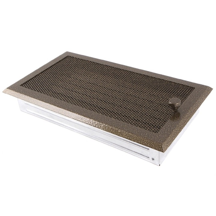 Lüftungsgitter 16x32cm mit Jalousie Gold Antik