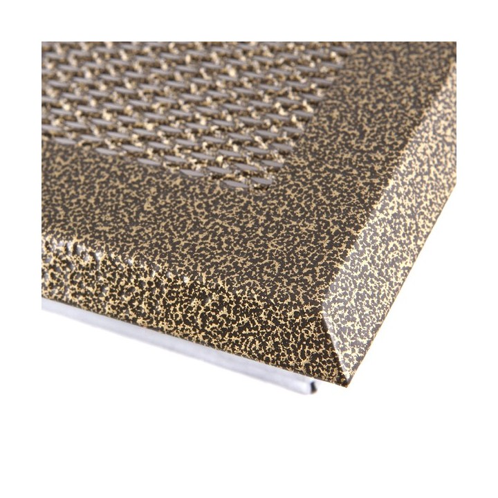 Lüftungsgitter 16x32cm mit Jalousie Gold Antik
