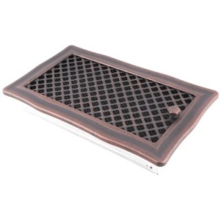 Ventilation grate DECO 16x32cm with venetian blind copper patina