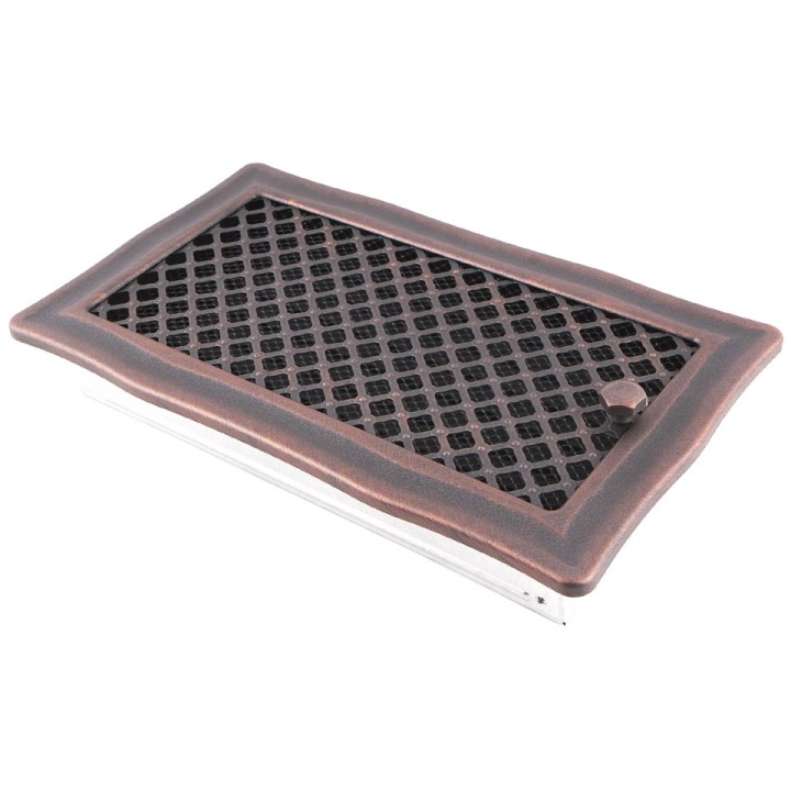 Ventilation grate DECO 16x32cm with venetian blind copper patina