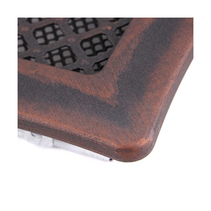 Ventilation grate DECO 16x32cm with venetian blind copper patina