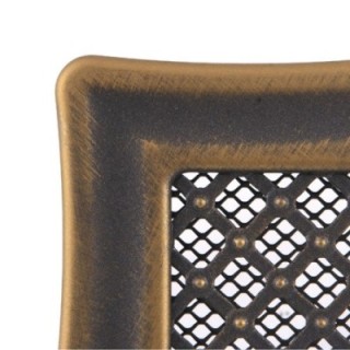 Ventilation grate DECO 16x32cm with venetian blind golden patina