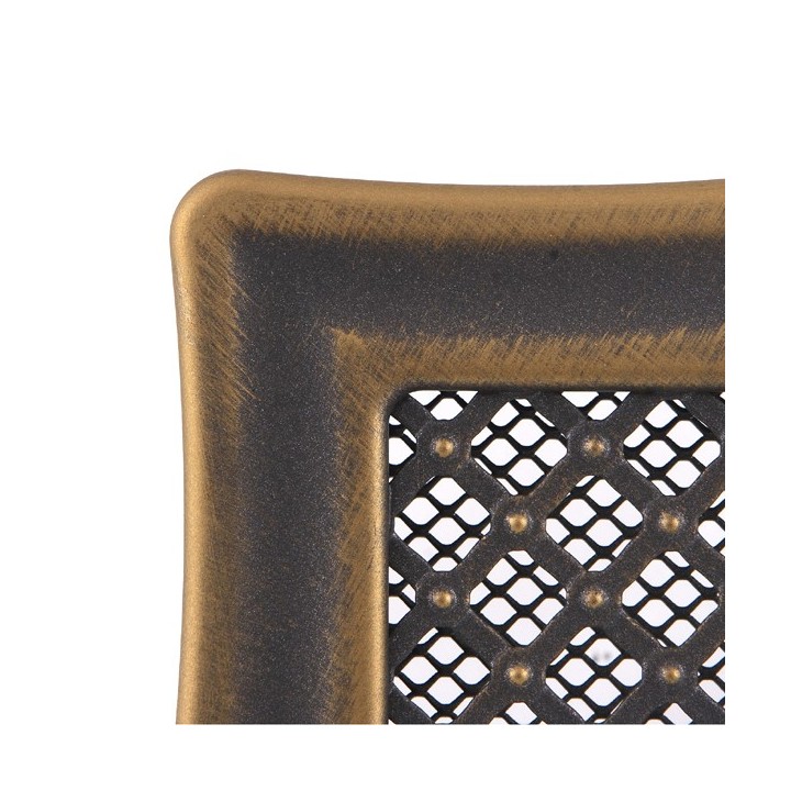 Ventilation grate DECO 16x32cm with venetian blind golden patina