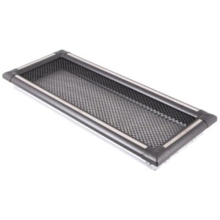 Kratka kominkowa wentylacyjna EXCLUSIVE 16x45cm grafit / inox