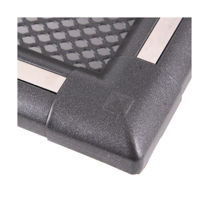Kratka kominkowa wentylacyjna EXCLUSIVE 16x45cm grafit / inox