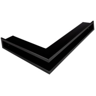 Open ventilation bar left corner  60x40x6cm black matt