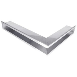 Kratka kominkowa OTWARTA narożna prawa 60x40x6cm inox