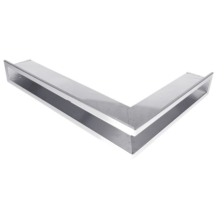 Kratka kominkowa OTWARTA narożna prawa 60x40x6cm inox