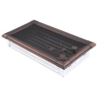 Ventilaton grate RETRO 16x32cm with venetian blind copper patina