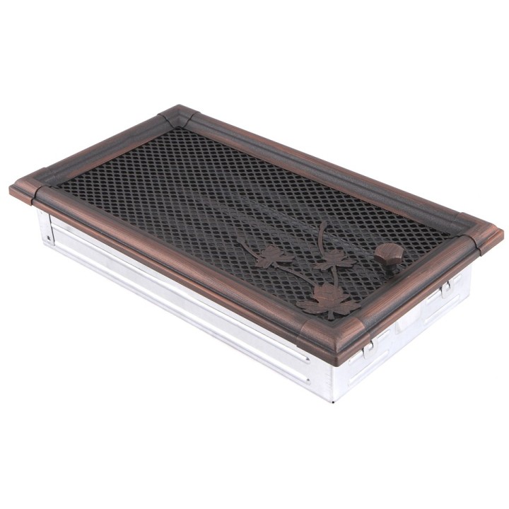 Ventilaton grate RETRO 16x32cm with venetian blind copper patina