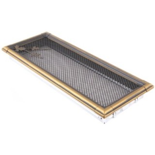 Kratka kominkowa wentylacyjna RETRO 16x45cm złota patyna