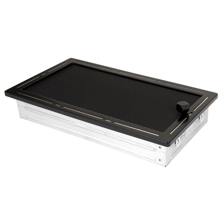 Ventilation grate TREND 16x32cm with venetian blind black matt