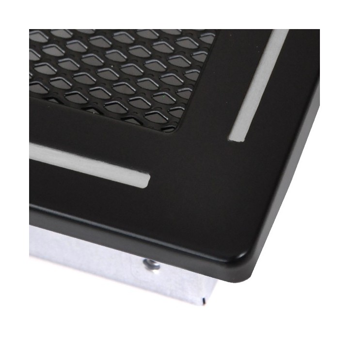 Ventilation grate TREND 16x32cm with venetian blind black matt