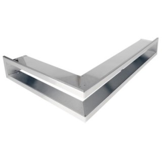Kratka kominkowa OTWARTA narożna lewa 80x40x6cm inox