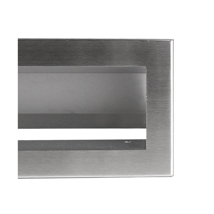Kratka kominkowa OTWARTA narożna lewa 80x40x6cm inox