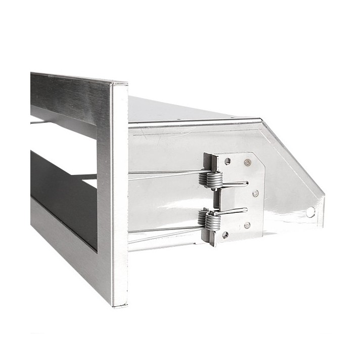 Kratka kominkowa OTWARTA narożna lewa 80x40x6cm inox