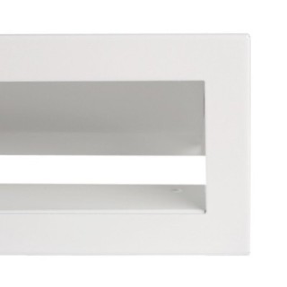 Kratka kominkowa OTWARTA narożna prawa 80x40x6cm biała