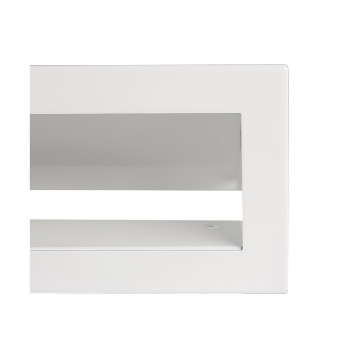 Kratka kominkowa OTWARTA narożna prawa 80x40x6cm biała