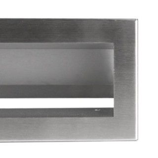 Kratka kominkowa OTWARTA narożna prawa 80x40x6cm inox