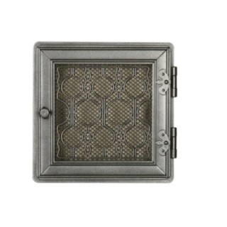 Grille de cheminée stylisée 21x21cm
à ailettes graphite