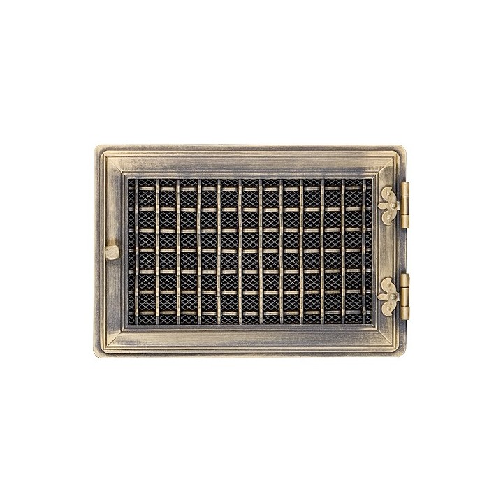 Stylish ventilation grate 21x32cm with venetian blind golden patina