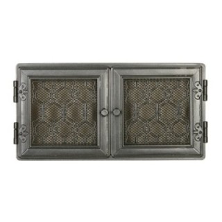 Stylish ventilation grate 21x43cm with venetian blind graphite