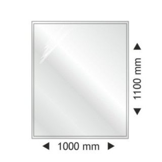 Support en verre rectangulaire1000x1100x6mm