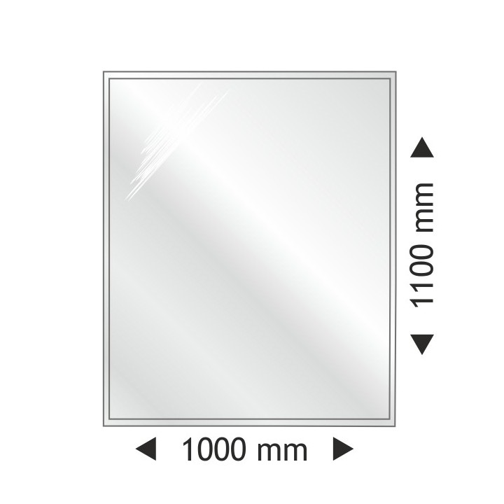 Support en verre rectangulaire1000x1100x6mm