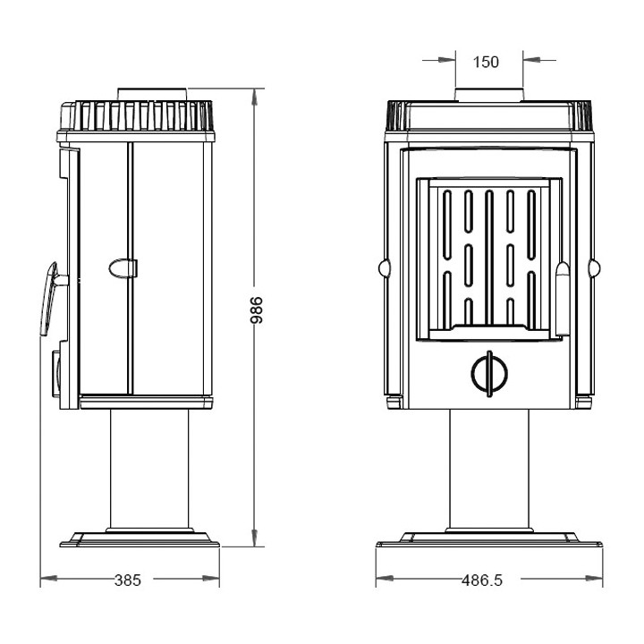 Stove INVICTA MESNIL anthracite ref. 6136-44