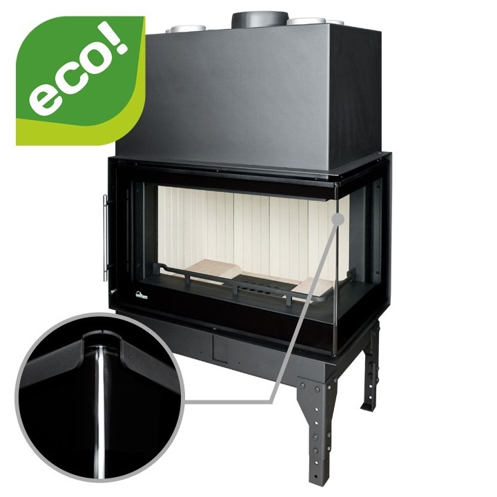 UNIFLAM 760 EVO PBS gięta prawa boczna szyba ref. 260-172-GS