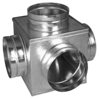 Verteilerkasten sechswändig 5x125mm Zinkblech