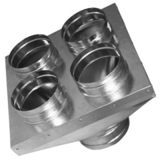 Boîtier répartiteur 160/4x125mm galvanisé