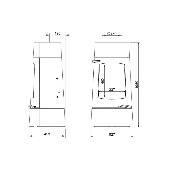 Stove INVICTA ARATOS anthracite ref. 6453-44