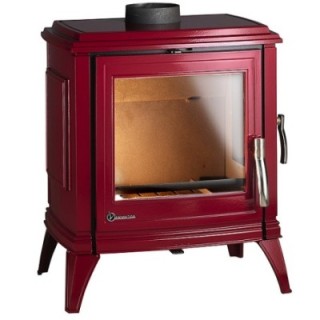 Stove INVICTA SEDAN M red enamel ref. 6160-47
