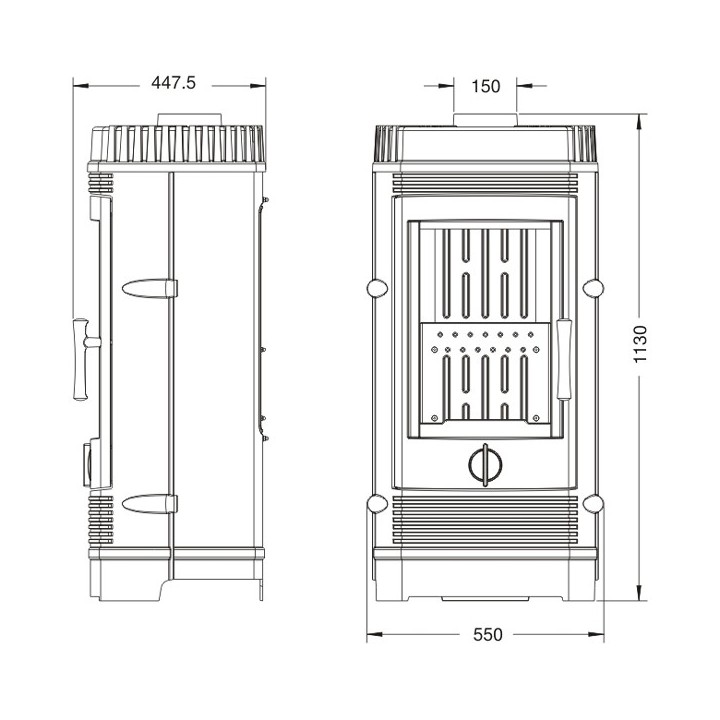 Stove INVICTA GOMONT anthracite ref. 6158-44