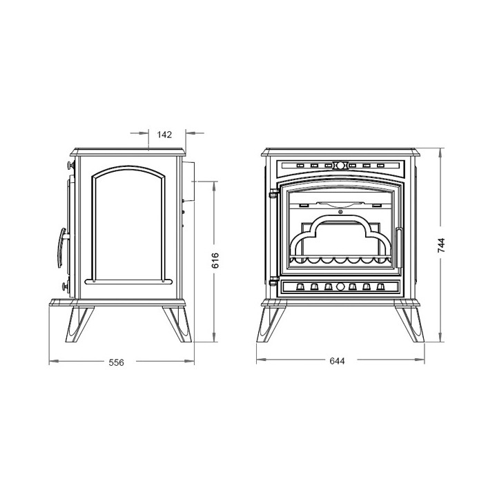 Stove INVICTA ALTEA anthracite ref. 9166-44