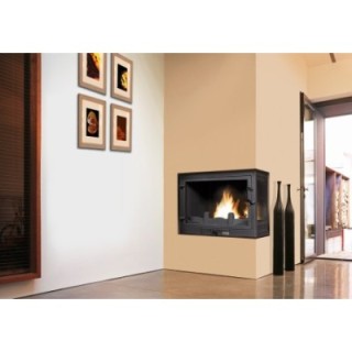Kamineinsatz UNIFLAM 700 STANDARD mit Klappe, Schwarze Scheibe