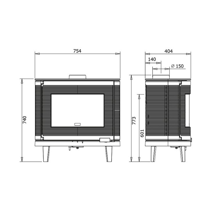 Stove INVICTA KAORI anthracite ref. 6478-44