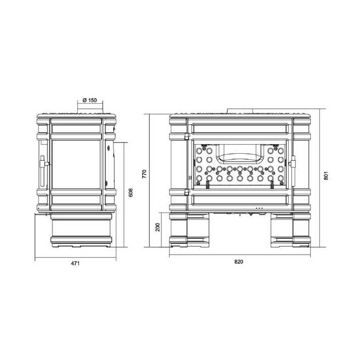 Stove INVICTA ANGOR anthracite ref. 6186-44