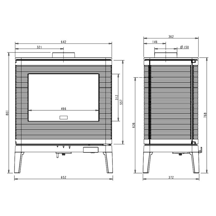 Stove INVICTA KAZAN anthracite ref. 6104-44