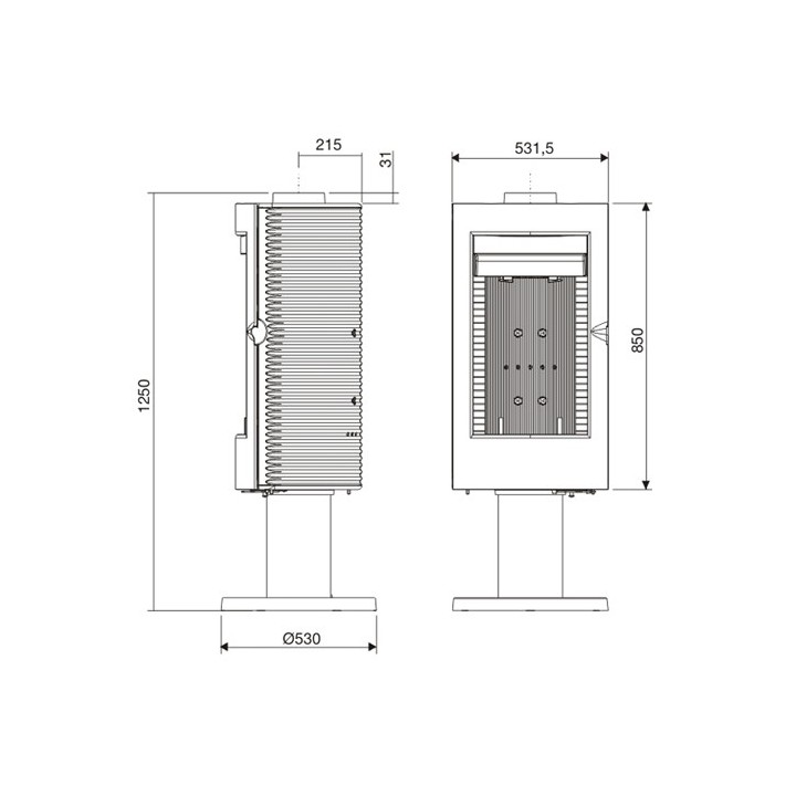 Stove INVICTA PHAROS anthracite ref. 6150-44